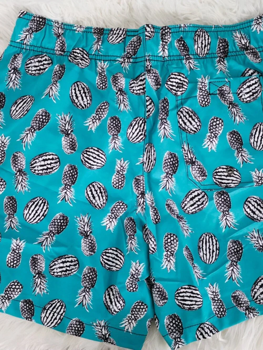 NWT Beach Bros Men's Swim Trunks Fruit X-Ray Aqua BB-104-48